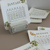 Iron Orchid Designs IOD Stamp Set A Timely Tale 6” x 6” 4 Sheets Week Days Months Numbers New