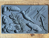 Iron Orchid Designs IOD Dewdrop Pond Mould 6” x 10” Hummingbird Toad Dragonfly Snail Salamander Turtle