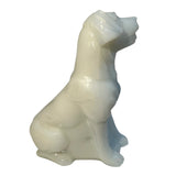 Mosser Labrador Art Glass White Lab Dog Figurine Paperweight USA New Hunt Pet