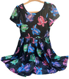 Charlie’s Project Twirl Dress Black Colorful Sea Turtles Ocean Conservation Size 2T Pockets