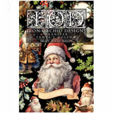 Iron Orchid Designs Santa's Hollow Rub on Transfer Pad, 8 Pages, 8” x 12”.  Limited Edition