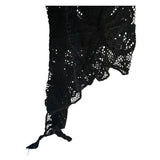 Agaci-too Black Lace Top Long Sleeve Boho Whimsygoth Witchy Retro Sexy Size M Pre-worn