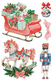 Iron Orchid Designs IOD Darling Holiday Transfer Pad, 8 Pages, 8” x 12” Kitschy Cute Christmas New