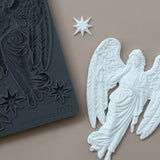 Iron Orchid Designs IOD Silent Night 6” x 10” Mould Holy Family Shepherds Angel Mold New