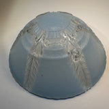 Art Deco Blue Glass Ceiling Light Frosted Shade 1940s Vintage Cottagecore 10.25”