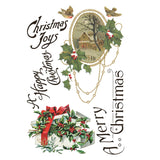 Iron Orchid Designs Christmas Joy Rub On Transfer Pad, 8 Pages, 8” x 12”