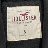 Mens Hollister Pullover Hoodie S Black California Appliqué Front Skater Outdoor