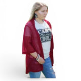 Crazy Train Cross Fire Semi-Sheer Cardigan Cover Up One Size New