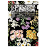 Iron Orchid Designs IOD Sarah Featon’s Botanicals Rub On Transfer Pad 8 Pages 8” x 12”