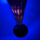 Mosser Ruby Red Glass Diamond Cut Vase Partial Glow New USA