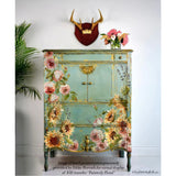 Iron Orchid Designs Painterly Florals Rub On Transfer Pad, 8 Pages, 12” x 16”