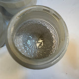 3 Ceiling Light Shades Milk Glass Clear Prismatic Star Vintage Art Deco MCM 5.5”