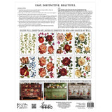 Iron Orchid Designs IOD Collage de Fleurs Rub On Transfer Pad 8 Pages 12” x 16”