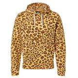 J-America Adult Tri-Blend Hooded Fleece Leopard Hoodie Pouch Pocket L