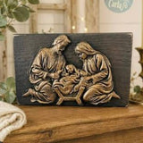 Iron Orchid Designs IOD Silent Night 6” x 10” Mould Holy Family Shepherds Angel Mold Nativity Jesus New