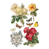 Iron Orchid Designs IOD By Any Other Name™ Rub On Transfer Pad 8 Pages, 8” x 12” Roses Butterflies