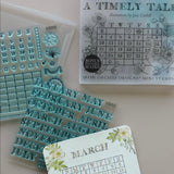 Iron Orchid Designs IOD Stamp Set A Timely Tale 6” x 6” 4 Sheets Week Days Months Numbers New