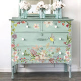 Iron Orchid Designs IOD Whispering Willow Rub On Transfer Pad 8 Pages, 12” x 16”