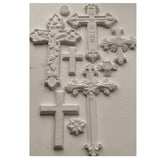 Iron Orchid Designs Les Croix 6” x 10” IOD Mould™ Cross Mold