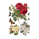 Iron Orchid Designs IOD By Any Other Name™ Rub On Transfer Pad 8 Pages, 8” x 12” Roses Butterflies