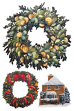 Iron Orchid Designs A Cotswold Christmas IOD 8 Page Transfer Pad 8” x 12”  English Houses Wreath Sheep Cow Dog Christmas Holiday