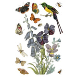 Iron Orchid Designs Wilde Bloemen Rub On Transfer Pad, 8 Pages, 8” x 12”