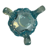 Mosser Eye Winker Aqua Blue Opalescent Spooner Candy Dish Vase New