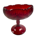 Mosser Ruby Red Glass Compote Pedestal Bowl New USA 6.5” Fruit Candy