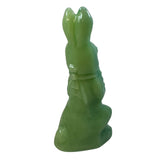 Mosser Standing Bunny with Basket of Flowers Jadeite Green 5” tall USA New Easter Spring Garden