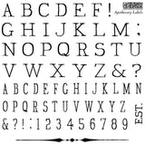 Iron Orchid Designs IOD Apothecary Labels 6” x 6” Stamp Squares Letters Alphabet Frames