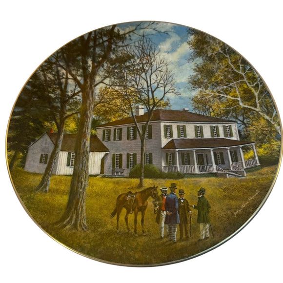 Vintage Crawfordsville Georgia Gorham Collector Plate Liberty Hall Southern Landmark Series