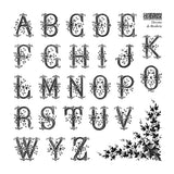 Iron Orchid Designs IOD Dessins de Broderick Labels 6” x 6” Stamp Squares Letters Alphabet Frames