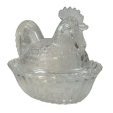 Rosso Westmoreland Clear Crystal Rooster on Basket Nest New USA