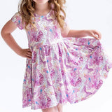 Charlie’s Project Twirl Dress Unicorns Butterflies Pink Pockets Size 2T New