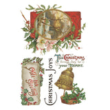Iron Orchid Designs Christmas Joy Rub On Transfer Pad, 8 Pages, 8” x 12”