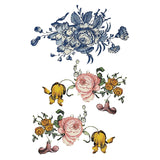 Iron Orchid Designs Fairytale Florals, Rub On Transfer Pad, 8 Pages, 8” x 12”