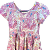 Charlie’s Project Twirl Dress Unicorns Butterflies Pink Pockets Size 2T New