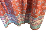 Natural Life Dara Long Sleeve Floral  Over Size Maxi Dress Boho Peasant Size L