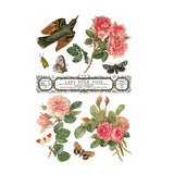 Iron Orchid Designs IOD By Any Other Name™ Rub On Transfer Pad 8 Pages, 8” x 12” Roses Butterflies