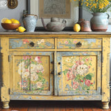 Iron Orchid Designs Rose Botanical Rub On Transfer, 8 Page Pad, 12” x 16”