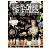 Iron Orchid Designs IOD Brocante Rub On Transfer Pad 8 Pages, 12” x 16”