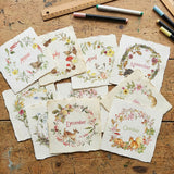Iron Orchid Designs IOD The Bramblewood Diaries Transfer Pad, 8 Pages 8” x 12” Months Birds Deer