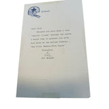 RARE Gil Brandt Signed Letter Dallas Cowboys First 25 Years Book HOF Vintage Texas