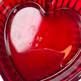 Mosser Glass Ruby Red Valentine Heart Trinket Jewelry Box Roses 4” New