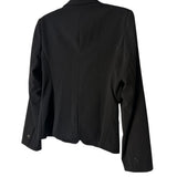 Rafaella Black Jacket Button Front Fitted Lined Long Sleeves Womens Size 10