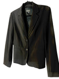 Rafaella Black Jacket Button Front Fitted Lined Long Sleeves Womens Size 10