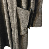 Yelete Open Front Gray Duster Cardigan Long Sleeve Knit 2XL New
