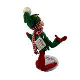 Annalee Jubilee Elf Green With Red White Scarf 9” Christmas Holiday New