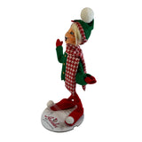 Annalee Jubilee Elf Green With Red White Scarf 9” Christmas Holiday New