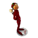 Annalee Doll 14" Red Elf Pose-able New Hand Painted Face Christmas Holiday New